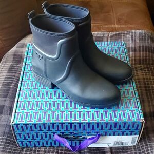 Tory Burch April Rain Bootie   Used w/box.  size: 8 color: Black
